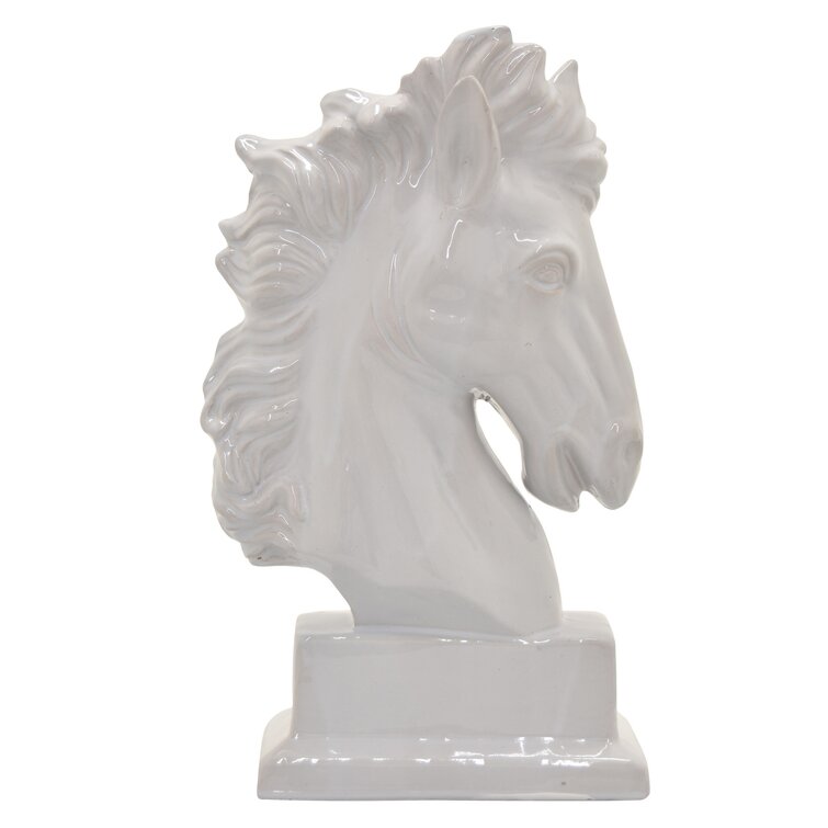 ceramic horse head bust